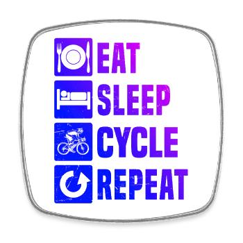 Gift idea for a road bike with road bike - Square fridge magnet - white - Front