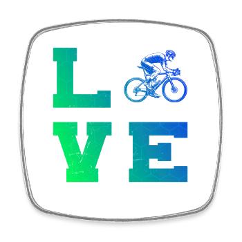 Gift idea for a road bike with road bike - Square fridge magnet - white - Front