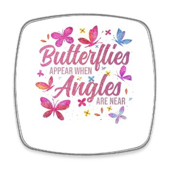 Inspiring Butterfly Monarch Butterfly Garden - Square fridge magnet - white - Front