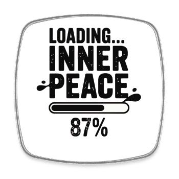 Loading Inner Peace 87 Prozent - Viereckiger Kühlschrankmagnet - Weiß - Vorne