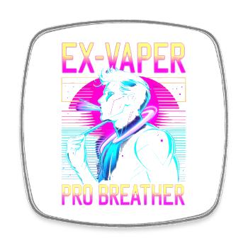 Nichtraucher Ex Raucher Ex Vaper - Viereckiger Kühlschrankmagnet - Weiß - Vorne