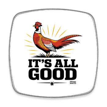 Crimson Phoenix Burst - Square fridge magnet - white - Front