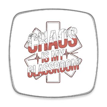 Paramedic Instructor Chaos Is My Emergency Service - Square fridge magnet - white - Front