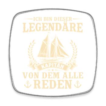 Bootsfahrer Segler Legendärer Kapitän Geschenk - Viereckiger Kühlschrankmagnet - Weiß - Vorne