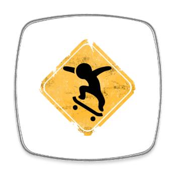 Skateboard Sign Vintage - Square fridge magnet - white - Front