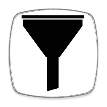 Funnel - Square fridge magnet - white - Front