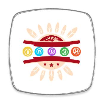 Bingo Bingo Indiens Bingo - Magnet carré - blanc - Devant
