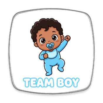 Team Boy Bébé Mignon Design - Magnet carré - blanc - Devant