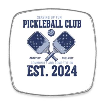 Club de Pickleball Joueur Drôle Adore le Pickleball Est - Magnet carré - blanc - Devant