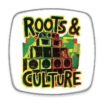 Roots Reggae Dub - Viereckiger Kühlschrankmagnet - Weiß - Vorne