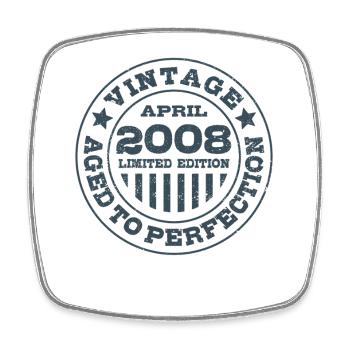 Vintage avril 2008 Édition limitée Circle - Magnet carré - blanc - Devant