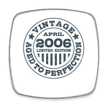 Vintage avril 2006 Édition limitée Circle - Magnet carré - blanc - Devant