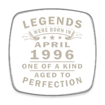 Legends born in April 1996 - Square fridge magnet - white - Front