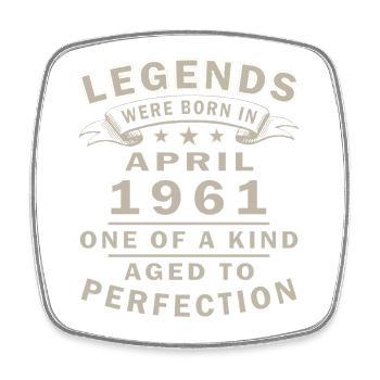 Original 1961 Vintage 1961 Anniversaire rétro 1961 - Magnet carré - blanc - Devant