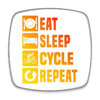Gift idea for a road bike with road bike - Square fridge magnet - white - Front