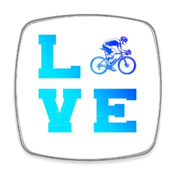 Gift idea for a road bike with road bike - Square fridge magnet - white - Front