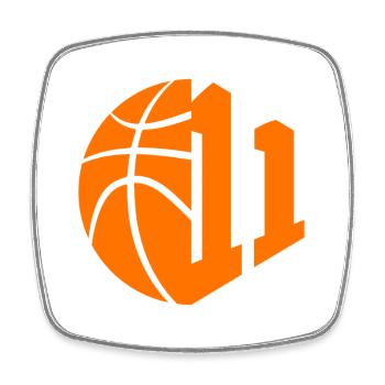 NUMMER 11 BASKETBALL 11. GEBURTSTAG - Viereckiger Kühlschrankmagnet - Weiß - Vorne