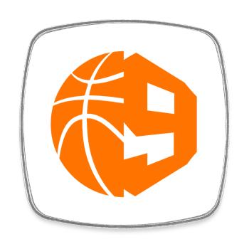 NR. 9 BASKETBALL NUMMER 9 BASKETBALL 9. GEBURTSTAG - Viereckiger Kühlschrankmagnet - Weiß - Vorne