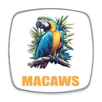 Macaw's Era - Square fridge magnet - white - Front