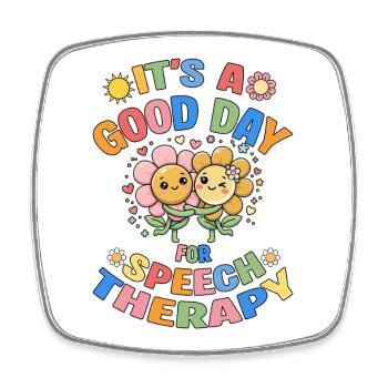 SLP: Es ist ein guter Tag für Sprachtherapie - Viereckiger Kühlschrankmagnet - Weiß - Vorne