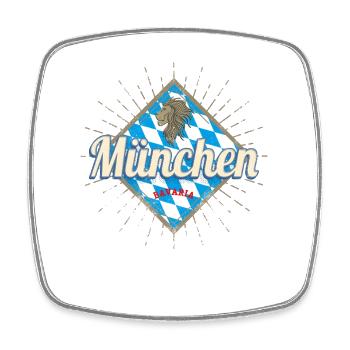 München Bayern Vintage Deutschland Souvenir - Viereckiger Kühlschrankmagnet - Weiß - Vorne