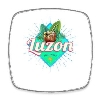 Luzon Insel Philippinen Kokosnuss Urlaub Souvenir - Viereckiger Kühlschrankmagnet - Weiß - Vorne