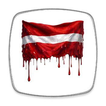Lettische Flagge bunte Farbe - Viereckiger Kühlschrankmagnet - Weiß - Vorne