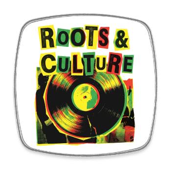 Racines et culture Reggae - Magnet carré - blanc - Devant