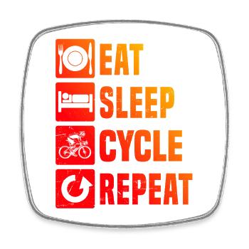 Gift idea for a road bike with road bike - Square fridge magnet - white - Front