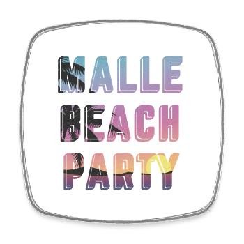 Malle Beach Party Sunset - Square fridge magnet - white - Front