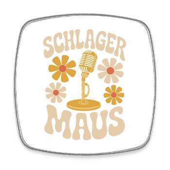 Schlager Maus Party Crew JGA Frauen Schlagermaus - Viereckiger Kühlschrankmagnet - Weiß - Vorne