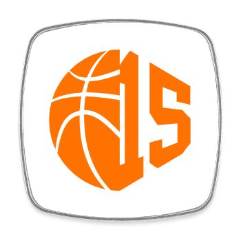 NUMMER 15 BASKETBALL 15. GEBURTSTAG - Viereckiger Kühlschrankmagnet - Weiß - Vorne