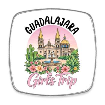 Guadalajara Girls Trip - Viereckiger Kühlschrankmagnet - Weiß - Vorne