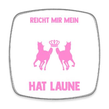 Reiten Pferdeliebhaber Reiterhof Pferde - Viereckiger Kühlschrankmagnet - Weiß - Vorne