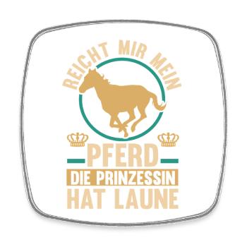 Reiten Pferdeliebhaber Reiterhof Pferde - Viereckiger Kühlschrankmagnet - Weiß - Vorne