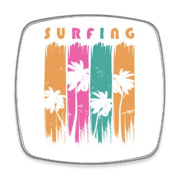 Surf Surfen Surfer - Square fridge magnet - white - Front