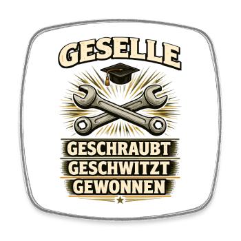 Geselle Gesellenprüfung bestanden Ausbildung - Viereckiger Kühlschrankmagnet - Weiß - Vorne