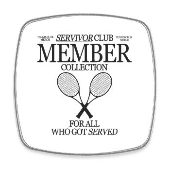 Tennis Player Servivor Club Member Collection - Square fridge magnet - white - Front