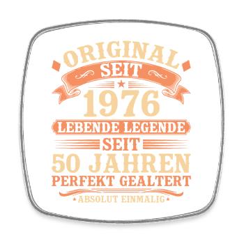Original 1976 – Legendär & Vintage 50. Geburtstag - Viereckiger Kühlschrankmagnet - Weiß - Vorne