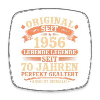 Original 1956 – Legendär & Vintage 70. Geburtstag - Viereckiger Kühlschrankmagnet - Weiß - Vorne