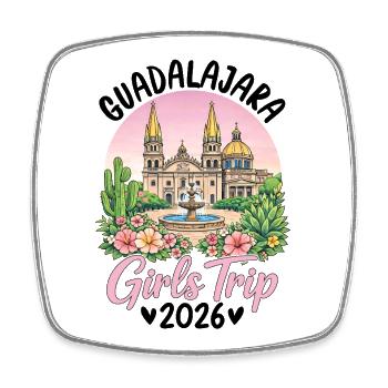 Guadalajara Girls Trip 2026 - Viereckiger Kühlschrankmagnet - Weiß - Vorne