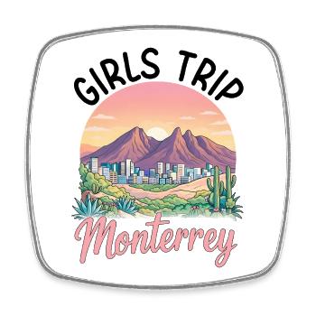 Girls Trip Monterrey - Viereckiger Kühlschrankmagnet - Weiß - Vorne