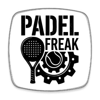 Performance d’enthousiasme sportif padel - Magnet carré - blanc - Devant