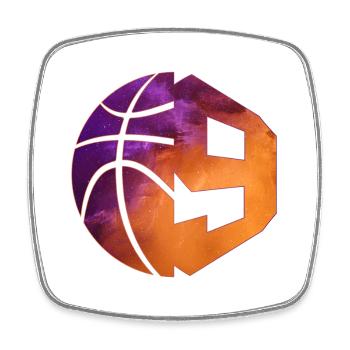 NUMÉRO 9 BASKETBALL 9E ANNIVERSAIRE - Magnet carré - blanc - Devant