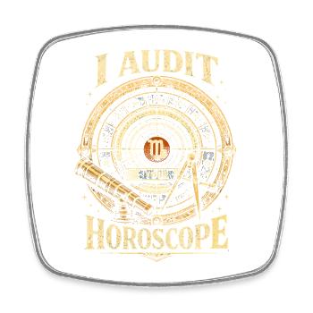 Astronome en astronomie J’audite votre horoscope - Magnet carré - blanc - Devant