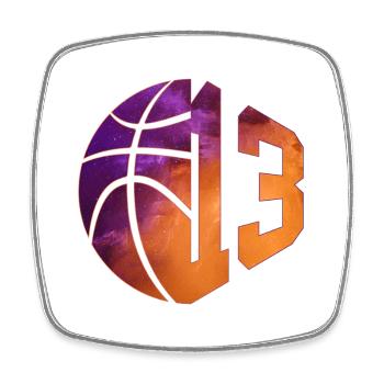 NUMBER 13 BASKETBALL 13TH BIRTHDAY - Square fridge magnet - white - Front