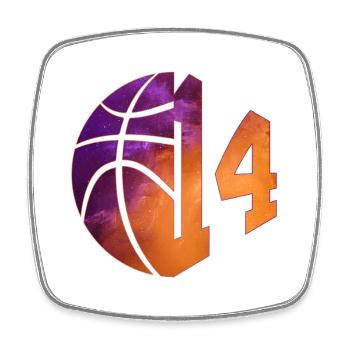 NUMÉRO 14 BASKETBALL 14E ANNIVERSAIRE - Magnet carré - blanc - Devant