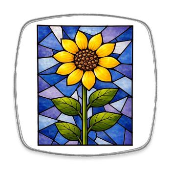 Yellow Sunflowers Flowers Sunflower Graphics - Square fridge magnet - white - Front