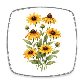 Yellow Sunflowers Flowers Sunflower Graphics - Square fridge magnet - white - Front