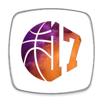 NUMMER 17 BASKETBALL 17. GEBURTSTAG - Viereckiger Kühlschrankmagnet - Weiß - Vorne